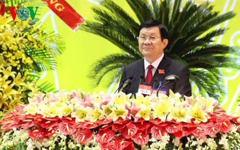 President Truong Tan Sang attends Party Congress in Binh Duong - ảnh 1